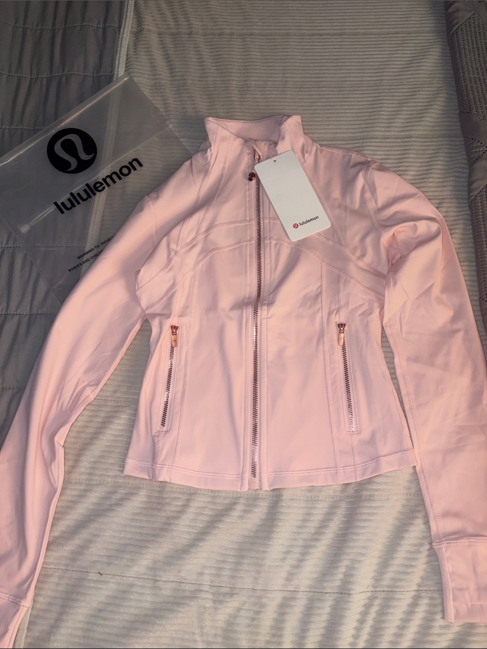 lululemon athletica Light Pink Zip Front Utility Jacket